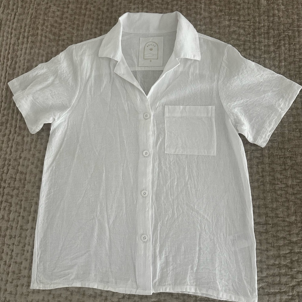 Elegant White Button Down Women's Shirt